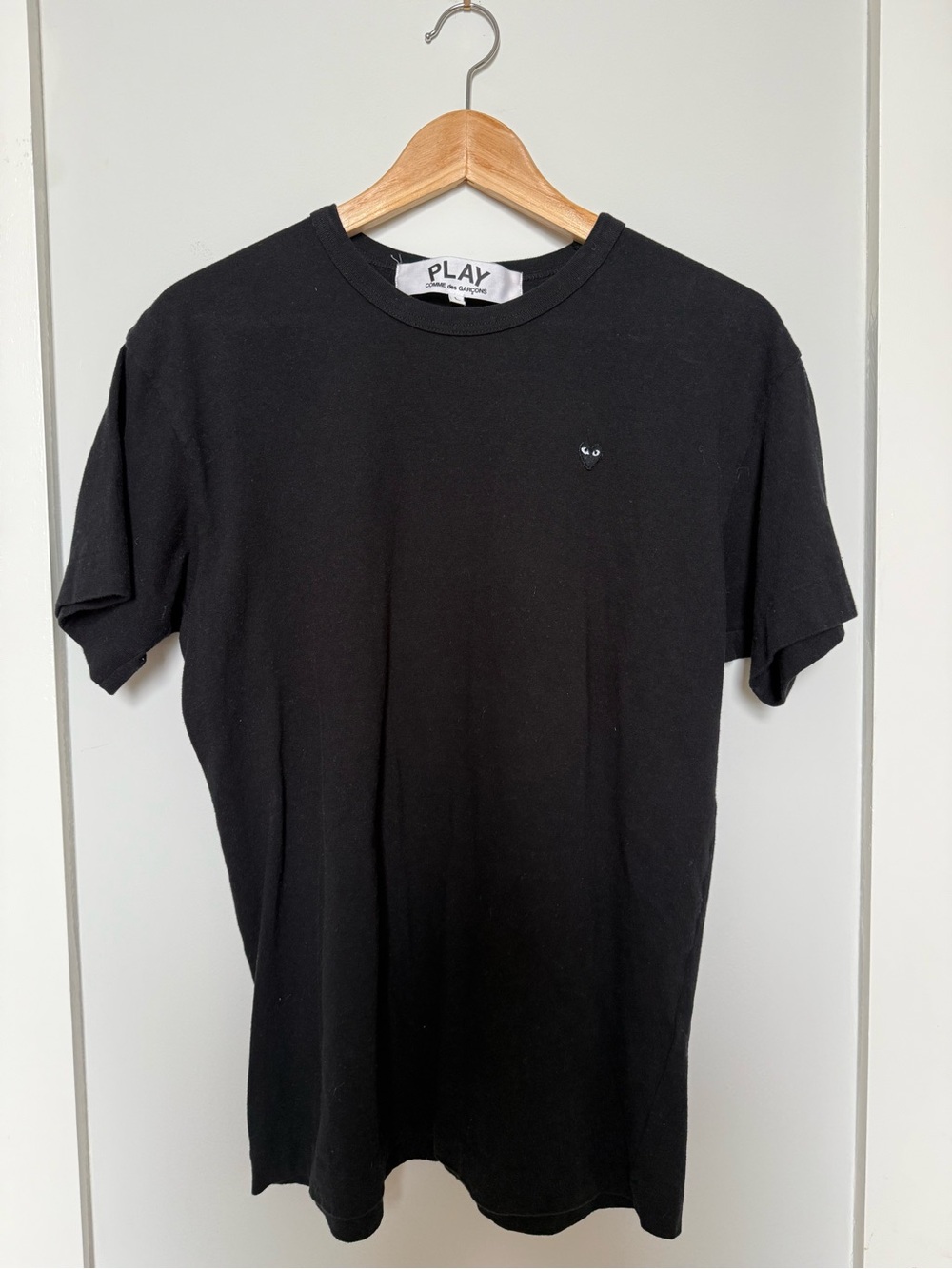 Comme des Garcons Black Short Sleeve PLAY Heart Logo T-Shirt